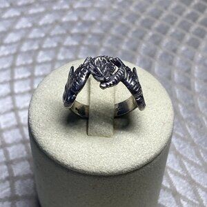 Italian 925 Sterling Silver Claw Design Ring – Size 7